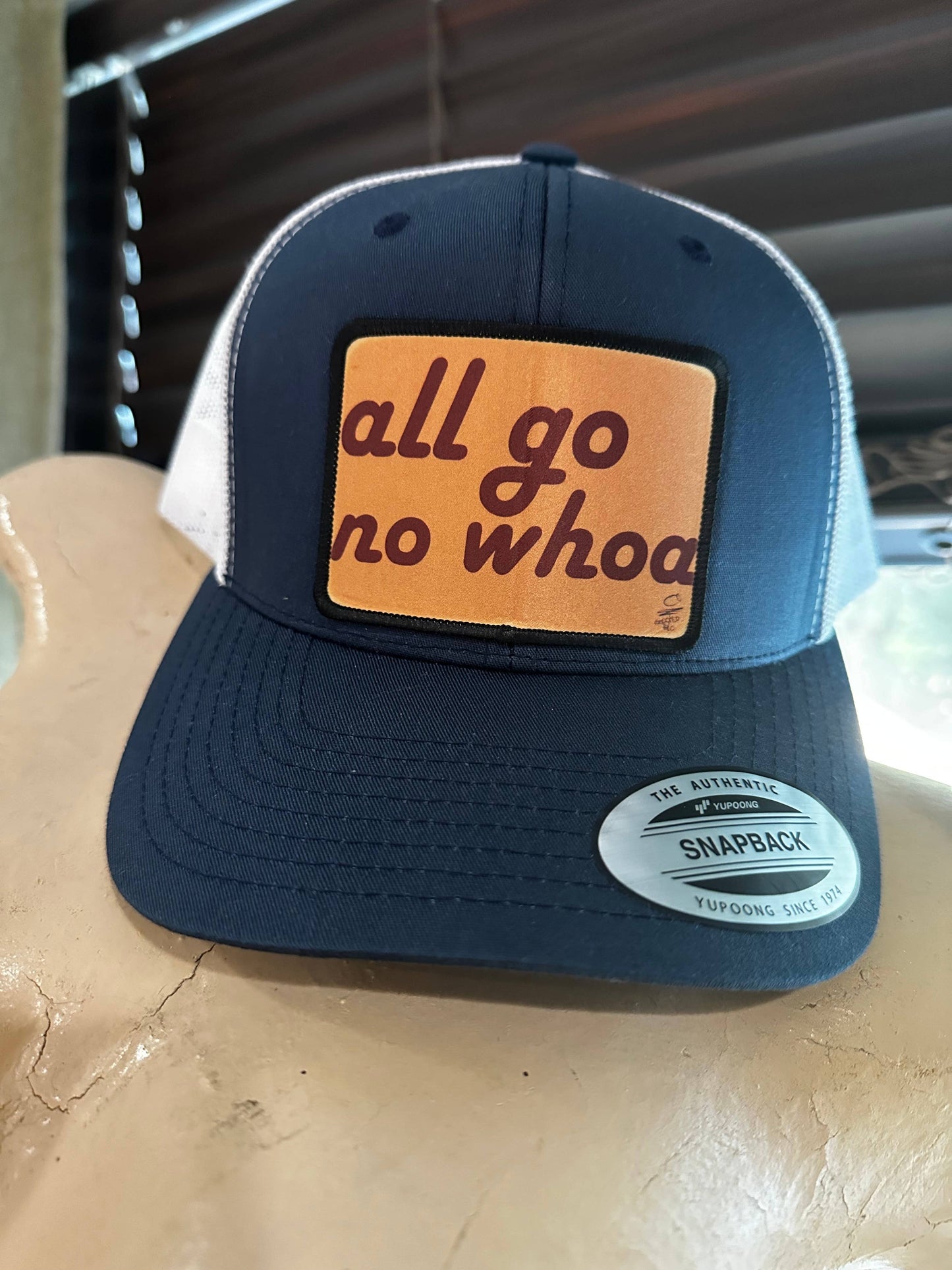 "All Go No Whoa" Hat Dark Brown and Tan