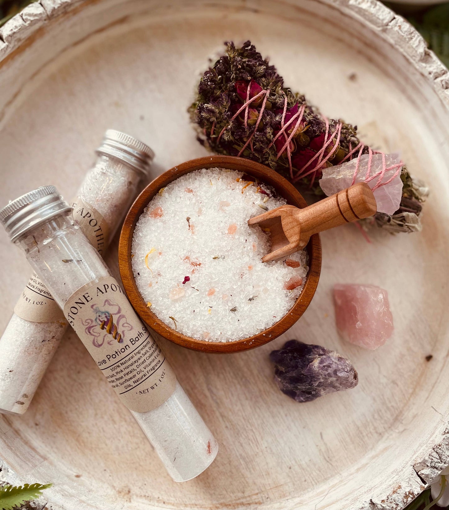 Love Potion Herbal Bath Salt Tubes