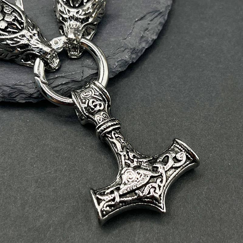 Vintage Viking Thor's Hammer Pendant Necklace