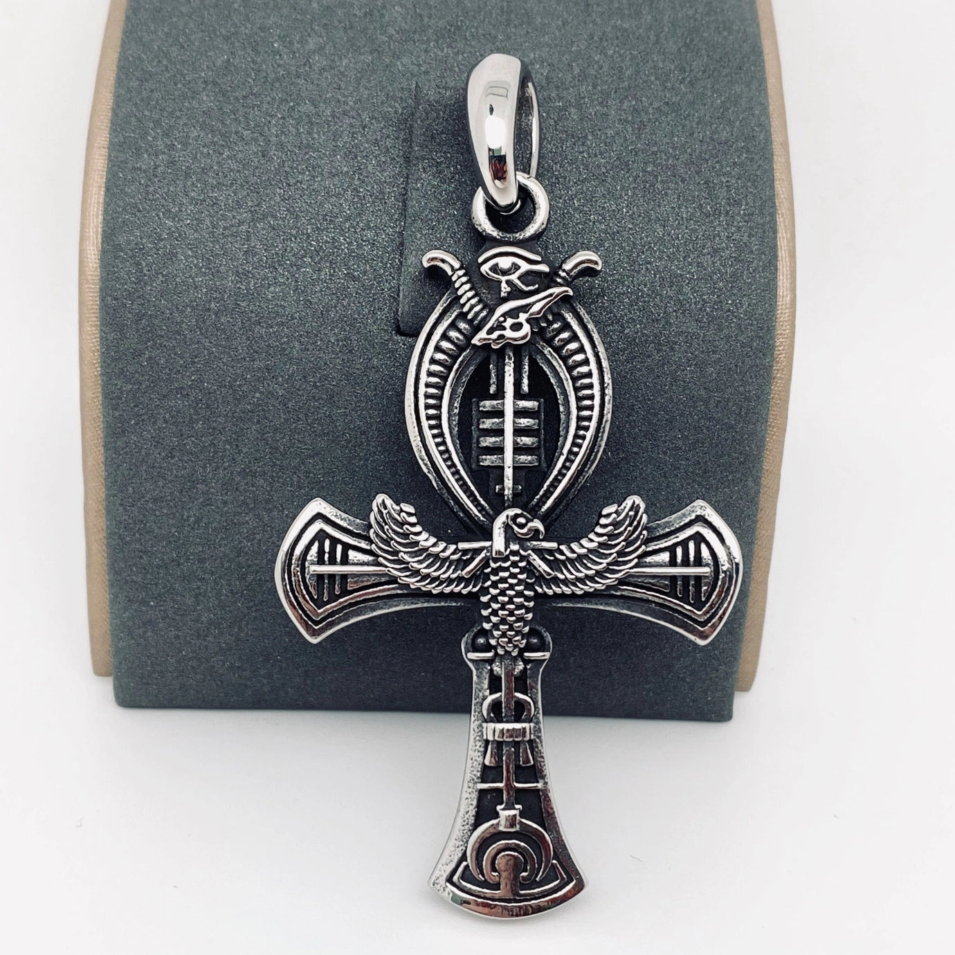 Egyptian Style Cross Stainless Steel Pendant