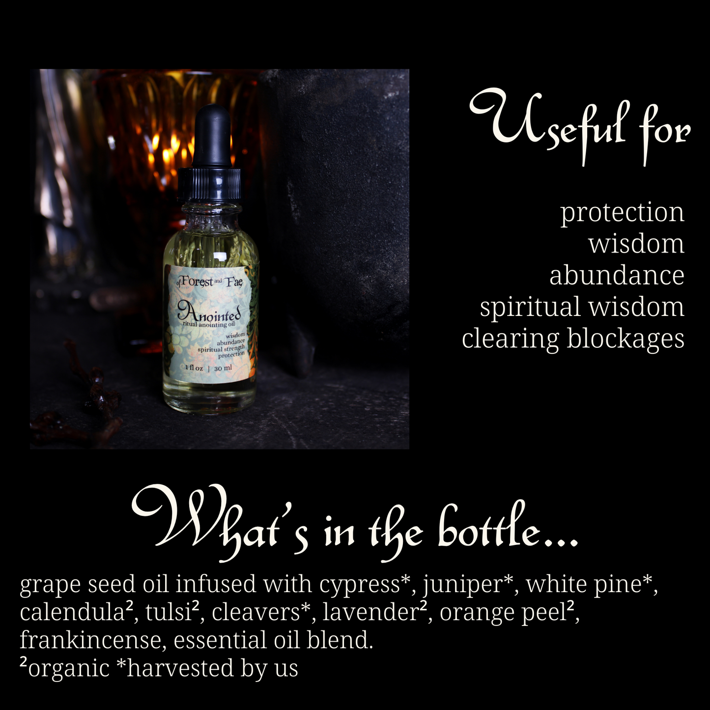 Ritual Anointing Oil • Altar Oil for Wisdom & Strength