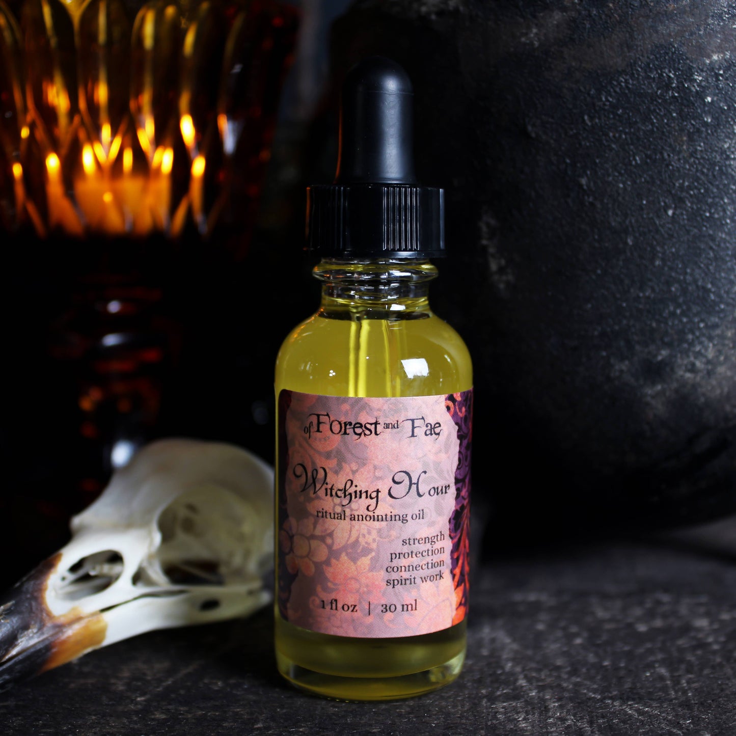 Witching Hour Sacred Ritual Oil • Herb Infused Altar Oil