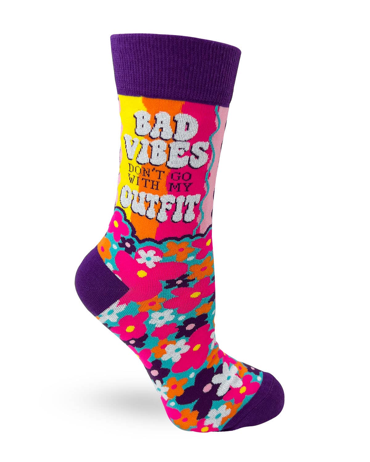 Bad Vibes Don't Go With My Outfit Women's Crew Socks