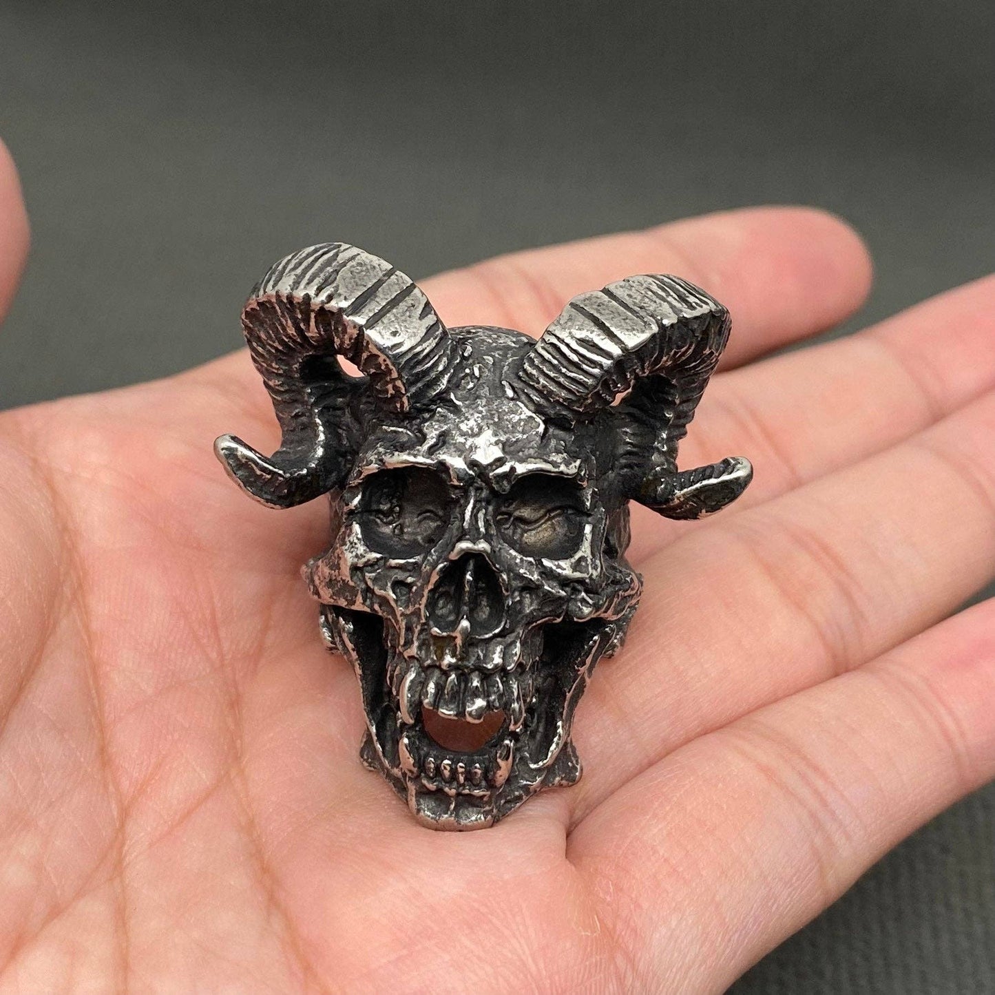 Men's Stainless Steel Demon Skull Ring