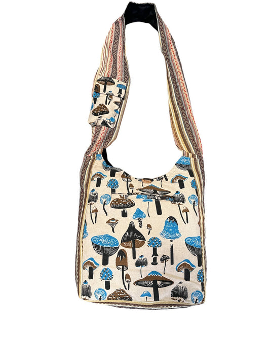 Cotton Hobo Mushroom Bag