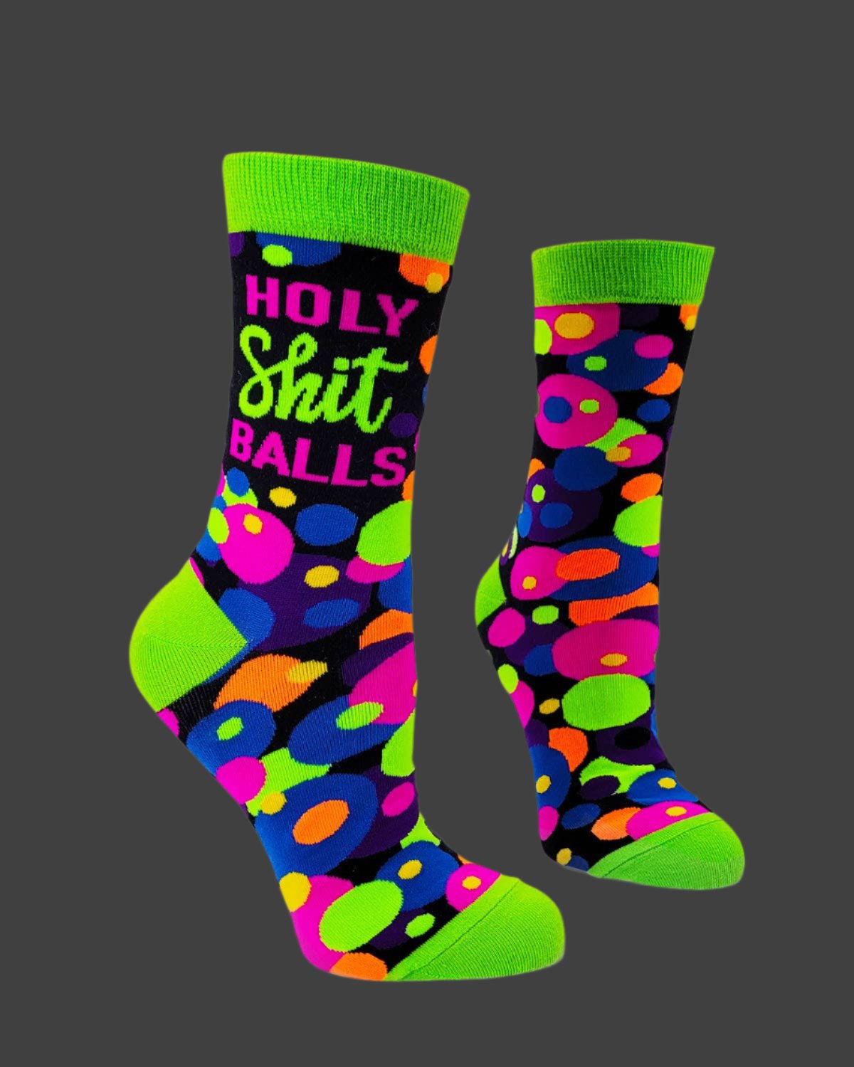 Funny Holy Shit Balls Ladies' Novelty Crew Socks