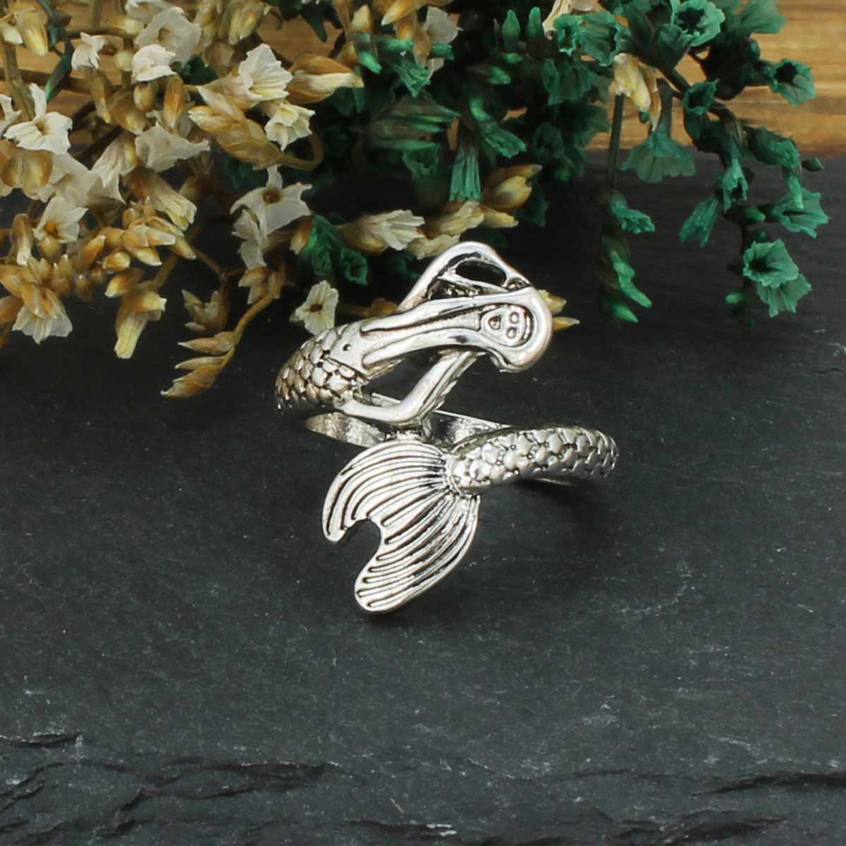 Mermaid Hug Wrap Band Ring