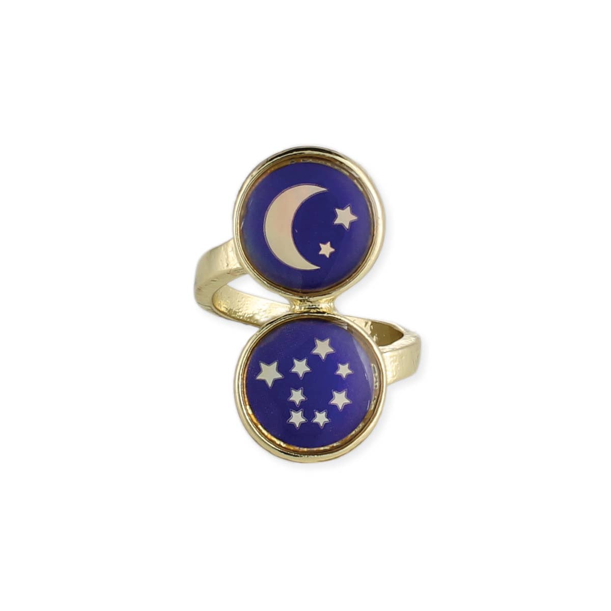 Gold Moon & Stars Mood Ring