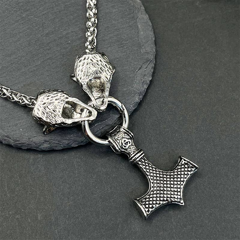 Vintage Viking Thor's Hammer Pendant Necklace