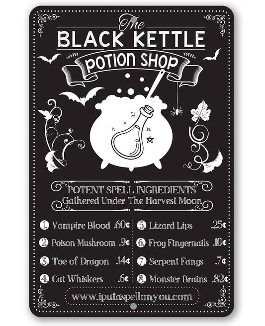 Black Kettle Potion Shop - Metal Sign