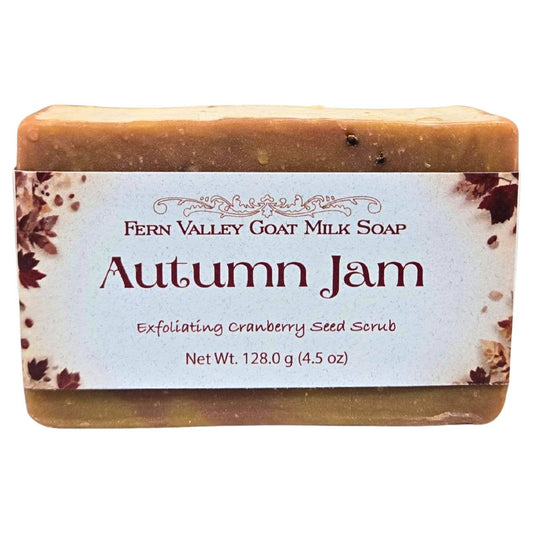 Natural Goat Milk Soap | Autumn Jam | Cranberry Seed Scrub