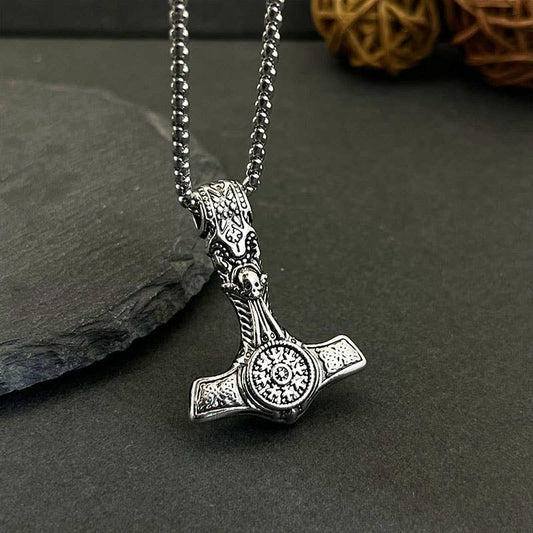 Norse Viking Vintage Odin Quake Pendant Necklace