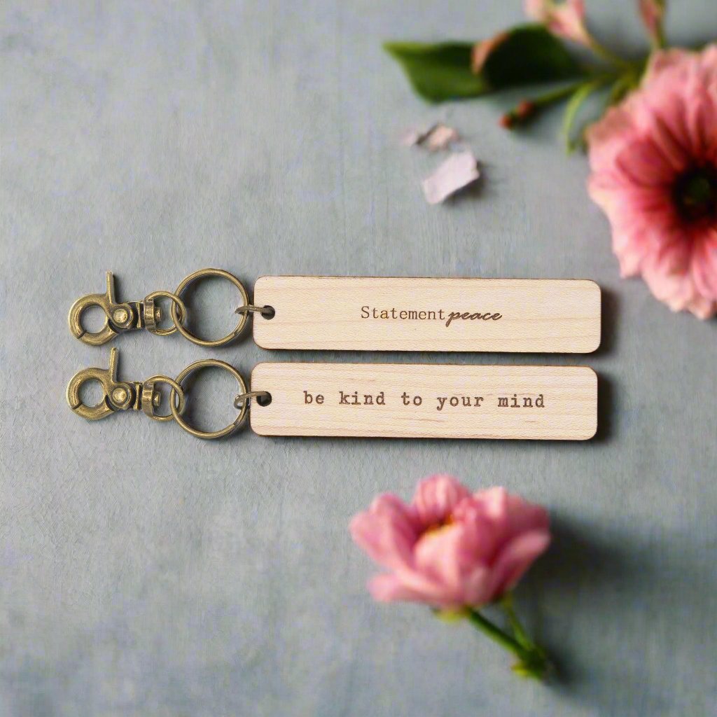 Wooden Be Kind Keychain