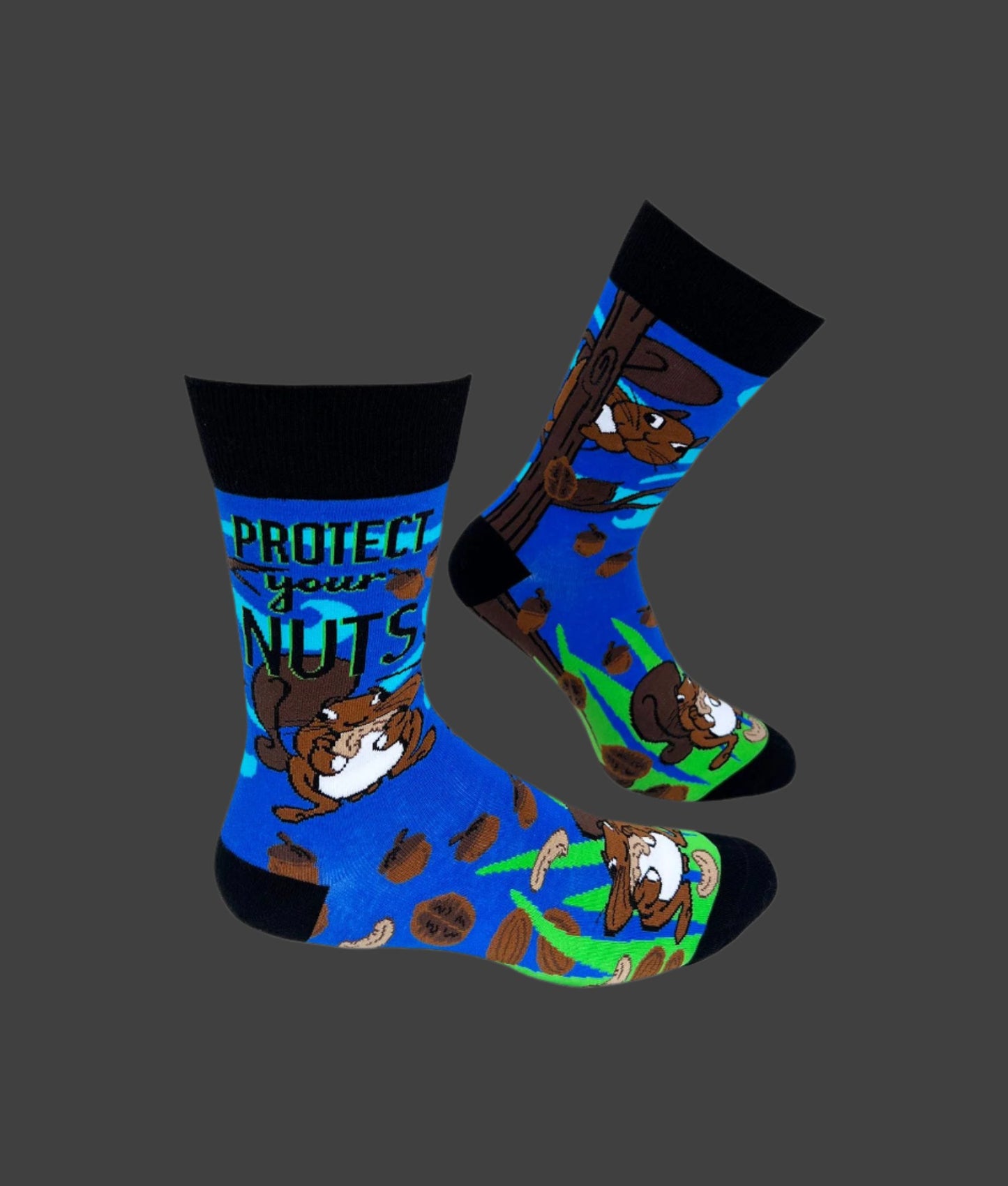 Protect Your Nuts Men's Novelty Crew Socks