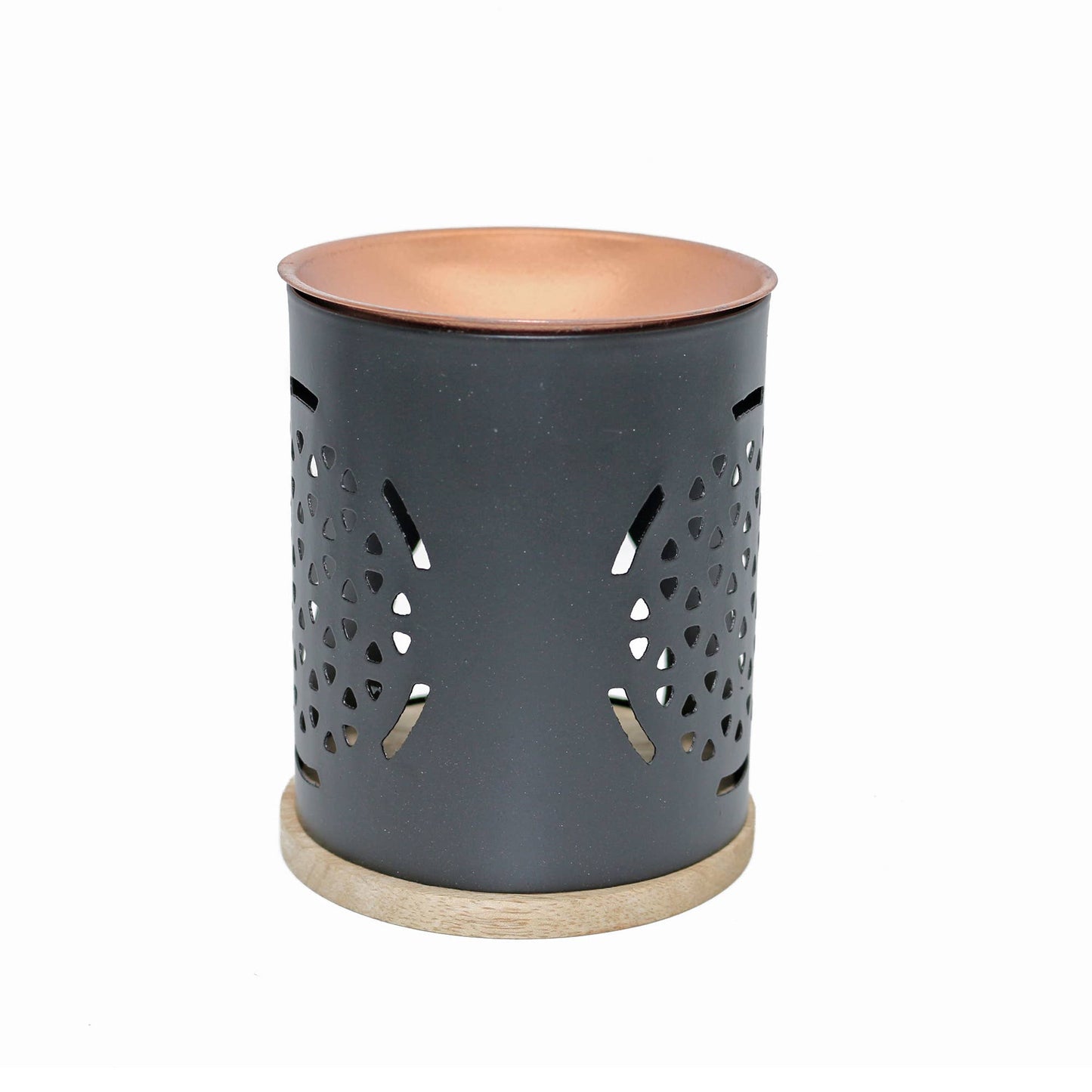 Brass Oil Burner w/ Mesh + Candle Opening: Flower of Life
