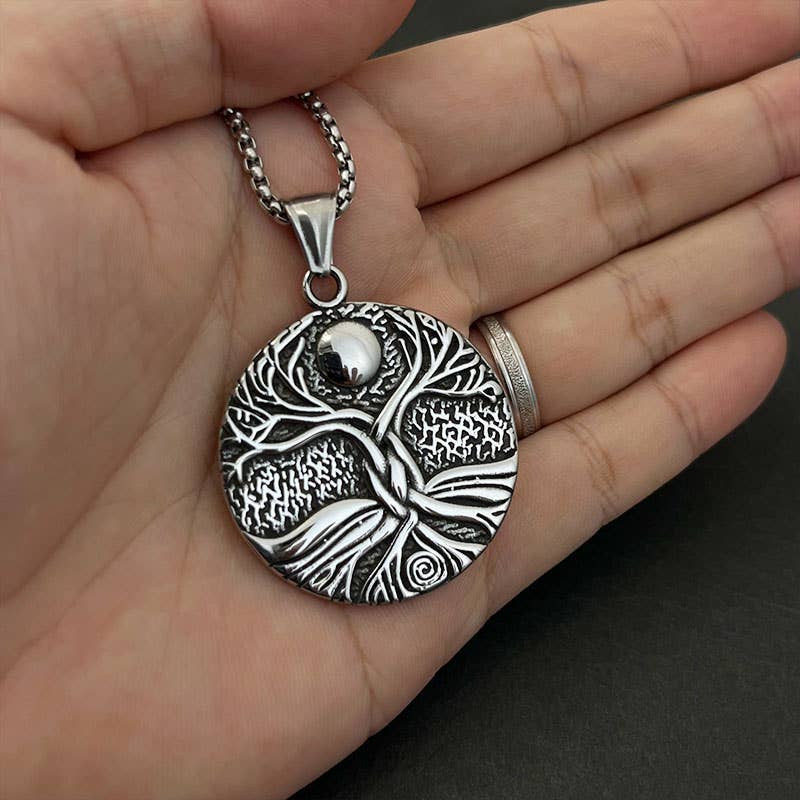 Vintage Viking Tree of Life Pendant Necklace