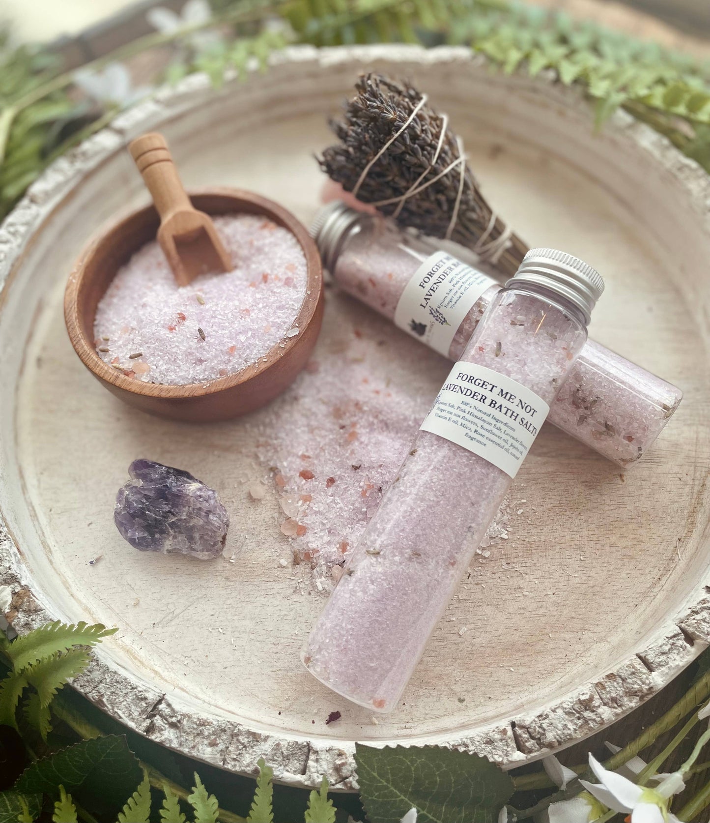 Forget Me Not Lavender Herbal Bath Salt Tubes