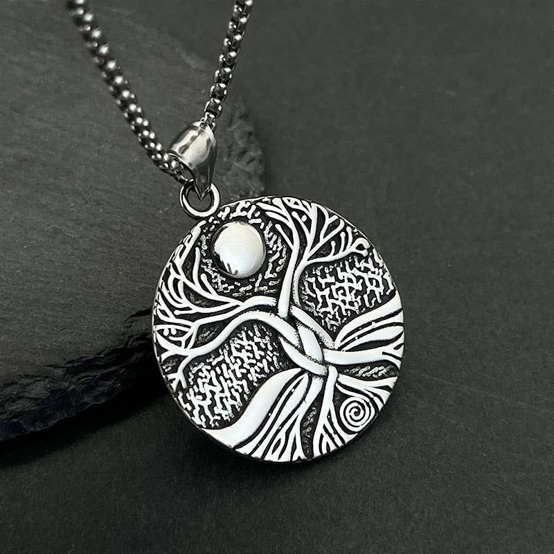 Vintage Viking Tree of Life Pendant Necklace