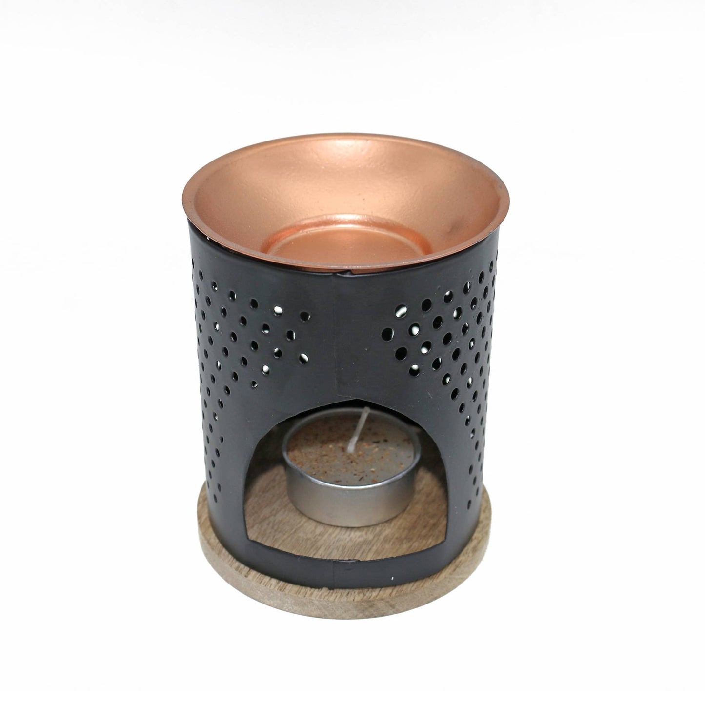 Brass Oil Burner w/ Mesh + Candle Opening: OM
