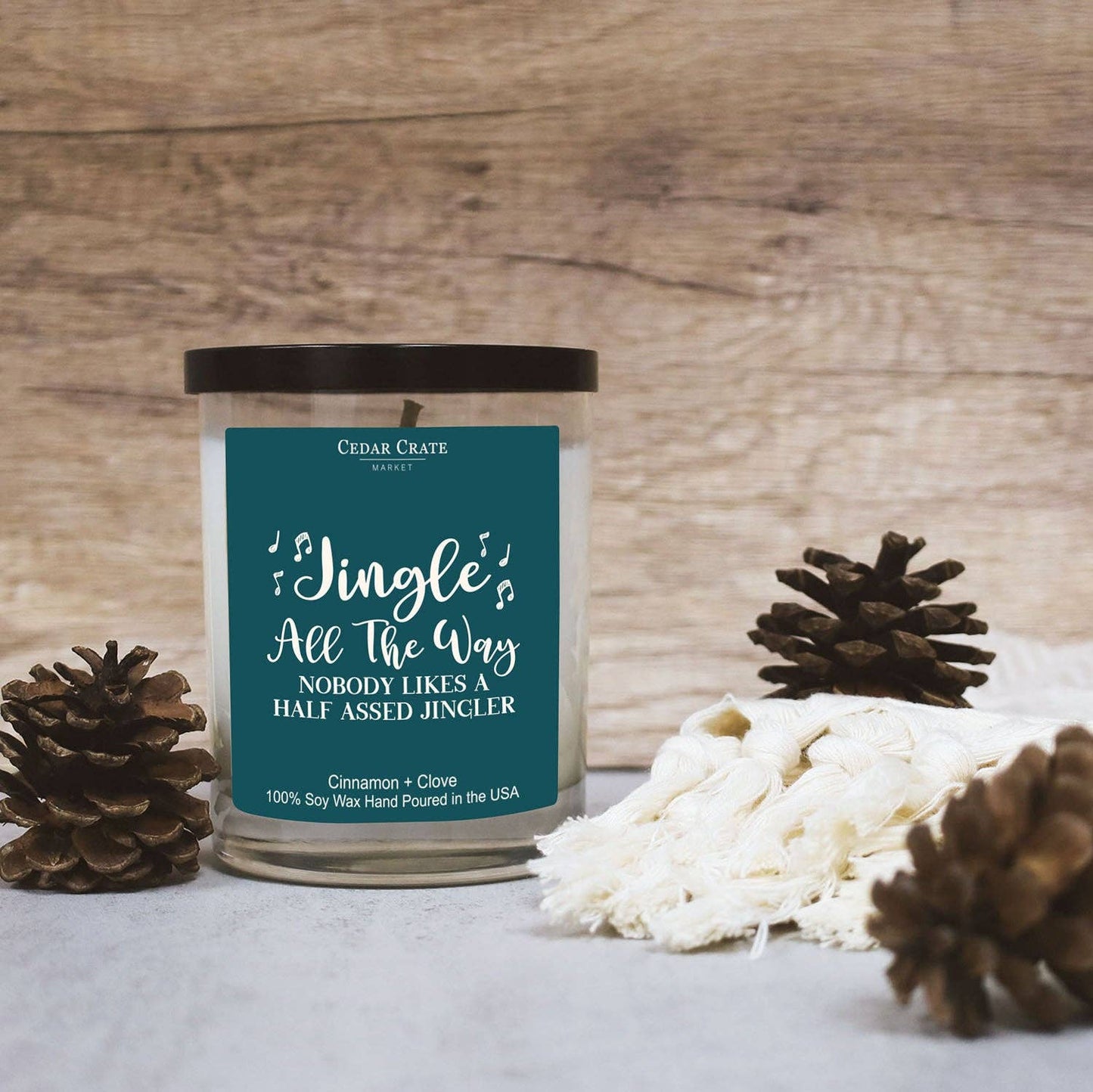 Funny Candles | Jingle All The Way Nobody Likes A Half Assed Jingler | Christmas Gift