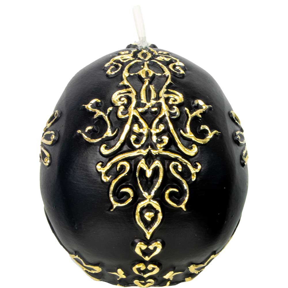 Intention Candle - Skull Black & Gold