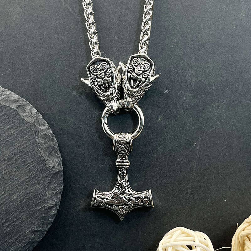 Vintage Viking Thor's Hammer Pendant Necklace