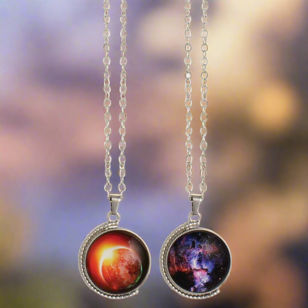 Wonders of the Universe Spinning Pendant Necklace