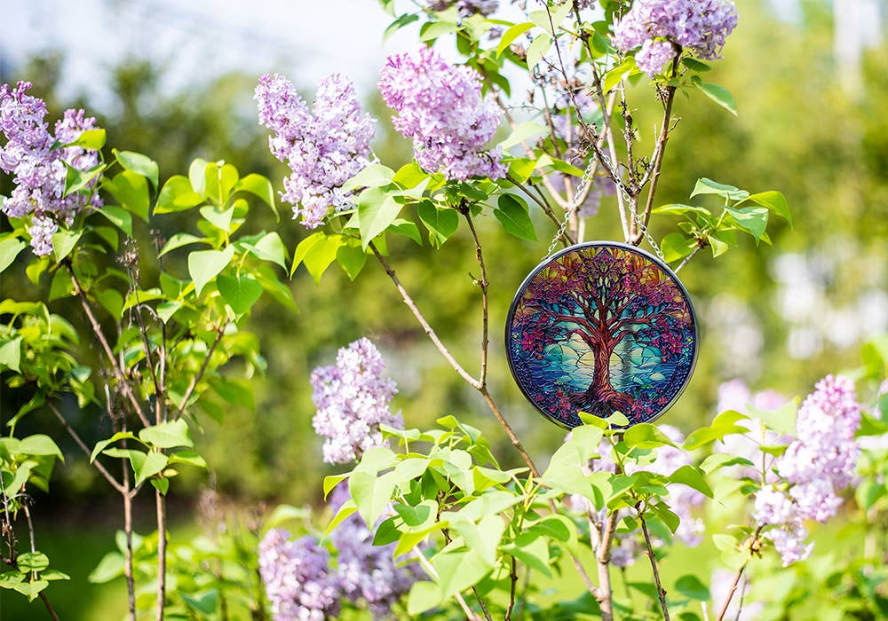Glass Suncatcher 6in - Colorful Tree of Life