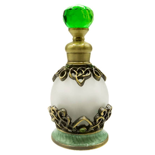 Perfume Bottle - 15ml Round, Green
