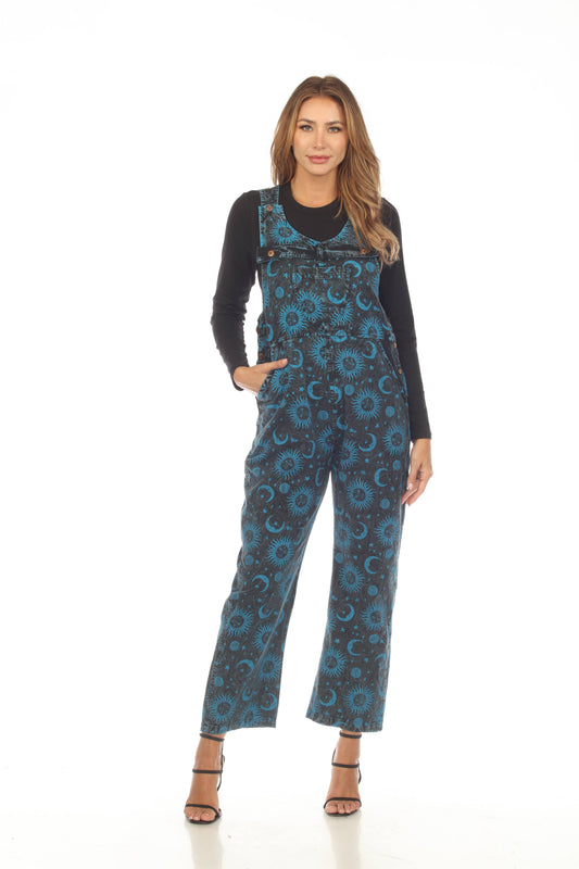 Denim Blue Multi Sun Moon Overall