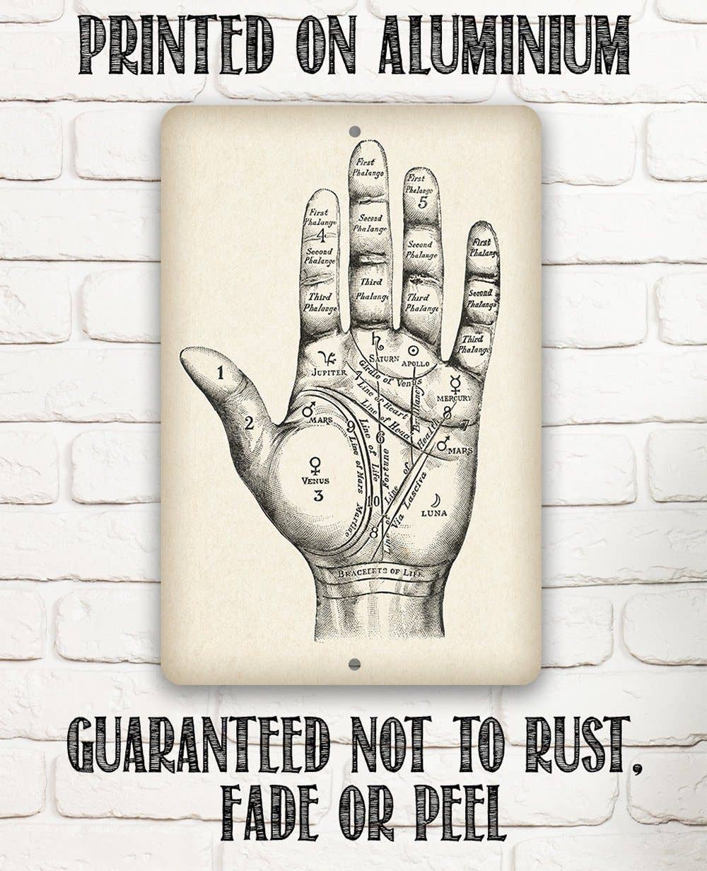 Vintage Palm Reading - Metal Sign