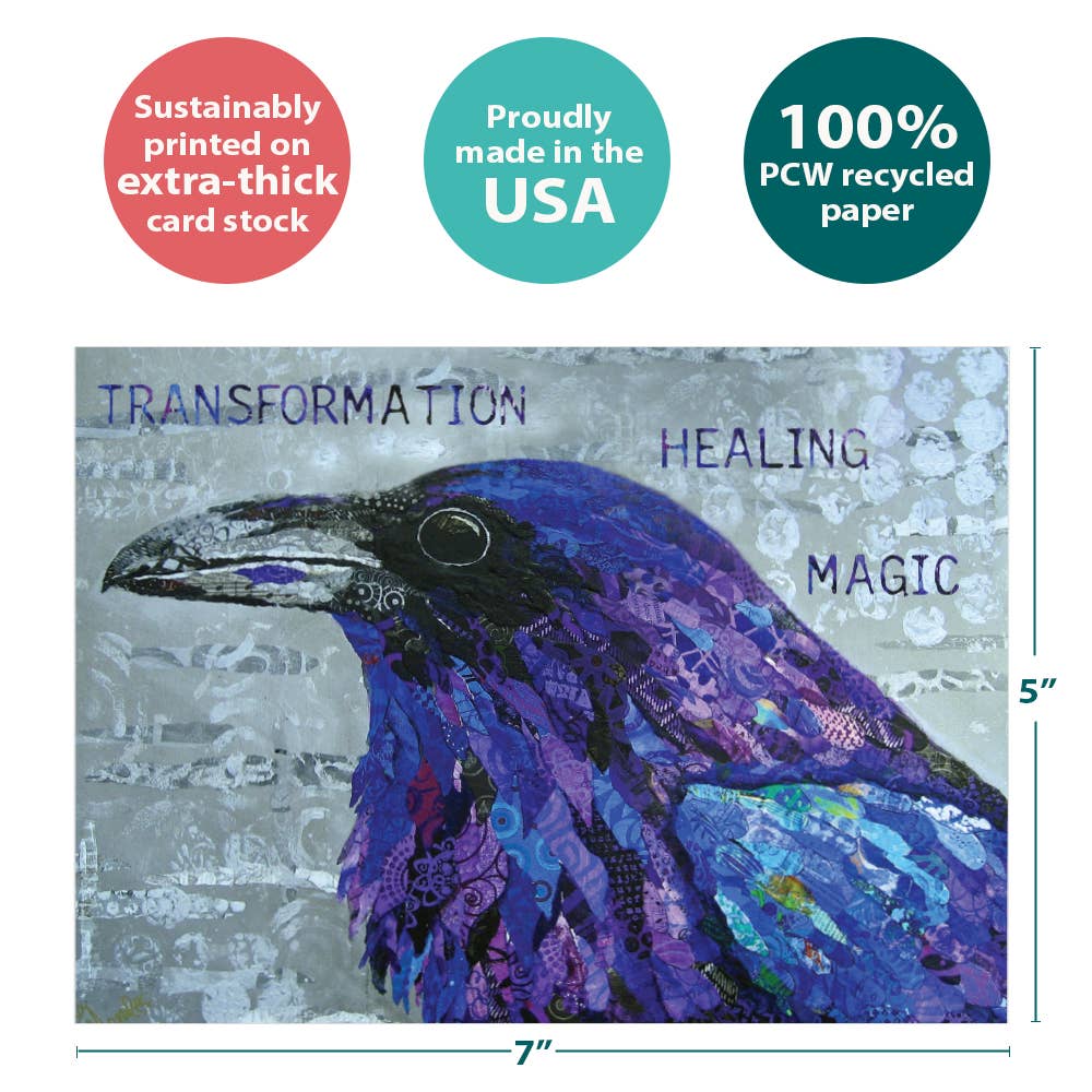 Healing Raven Support & Encouragement Card