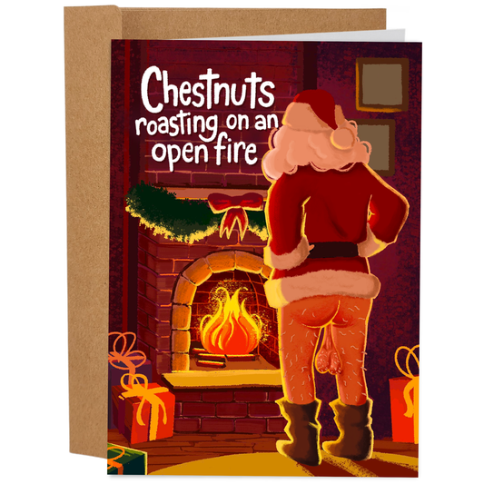 "Chestnuts Roasting"-Greeting Card