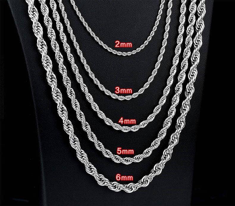 Stainless Steel Twist Chain Necklace