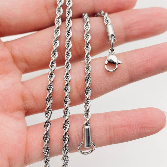 Stainless Steel Twist Chain Necklace