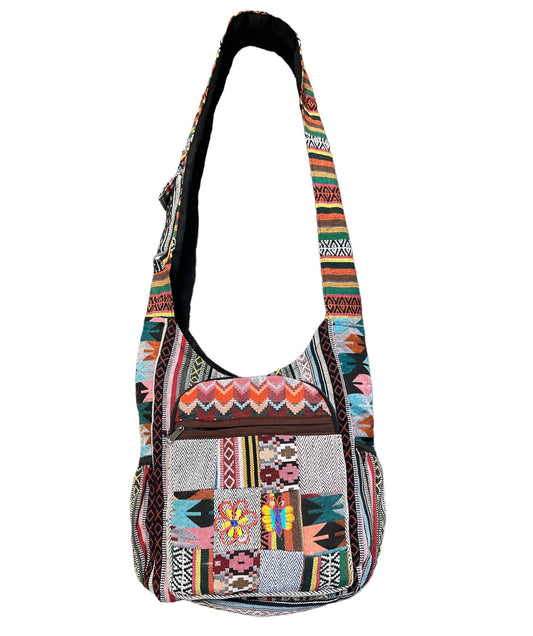 Hemp Multi Patch Side Two Pocket  Everest Bag