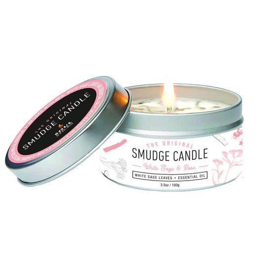 Rose Sage Smudge Candle - Soul Sticks (3.5 oz)
