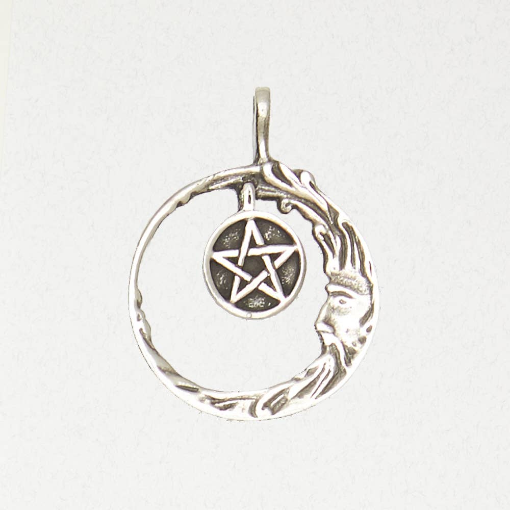 Wicca Pewter Pendant Charm - Pentacle