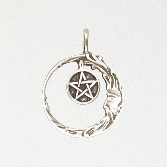 Wicca Pewter Pendant Charm - Pentacle