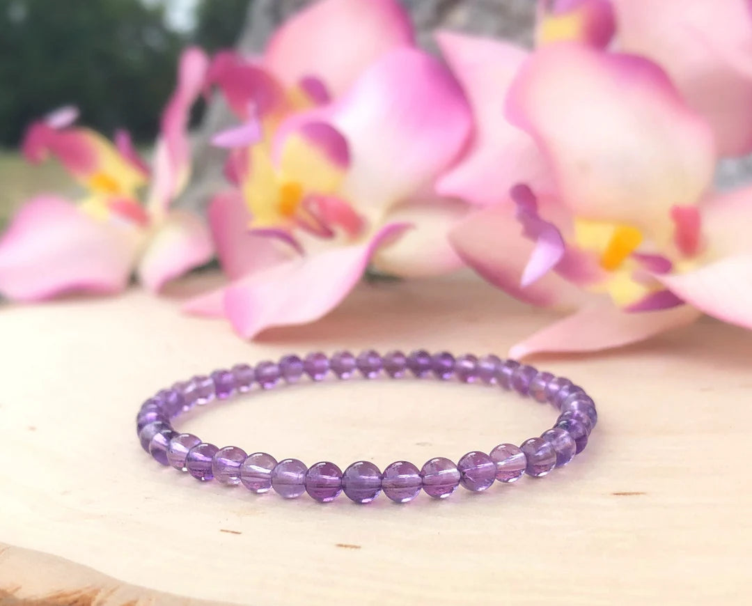 Amethyst Stone Bracelet 4mm