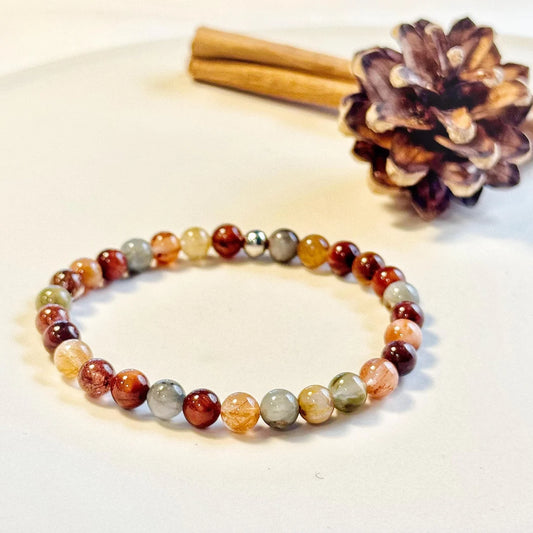 Color Rutile Stone Bracelet 6mm