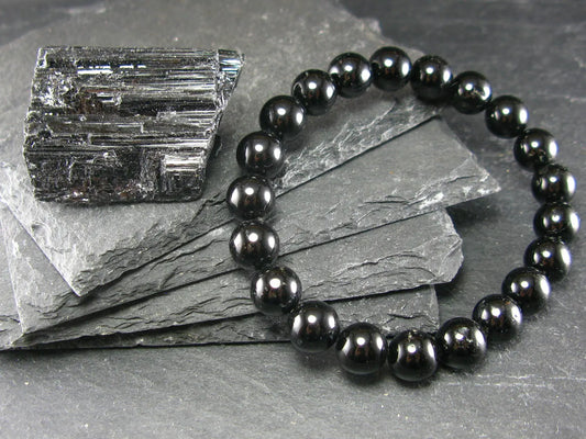 Black Tourmaline Stone Bracelet 8mm