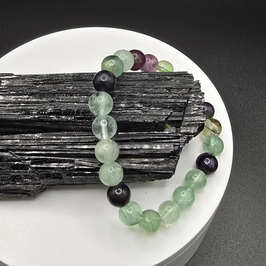 Rainbow Fluorite Stone Bracelet 8mm