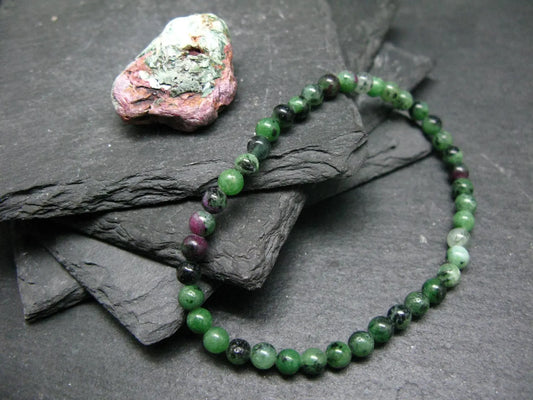 Ruby Zoisite Stone Bracelet 4mm