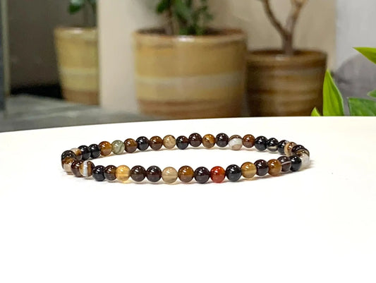 Agate Stone Bracelet 4mm