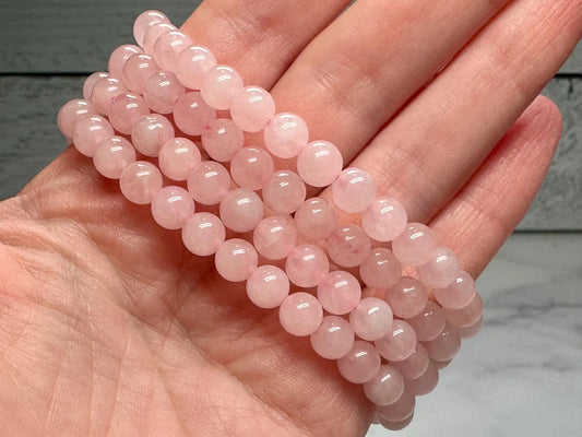 Rose Quartz Stone Bracelet 6mm