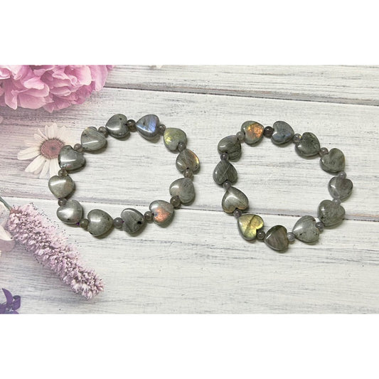 Labradorite Heart Bracelet