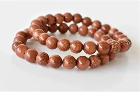 Gold Sandstone Pebble Shaped Stone Bracelet