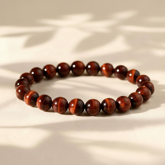 Red Tigers Eye Stone Bracelet