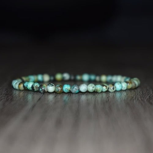 Turquoise Agate Stone Bracelet 4mm